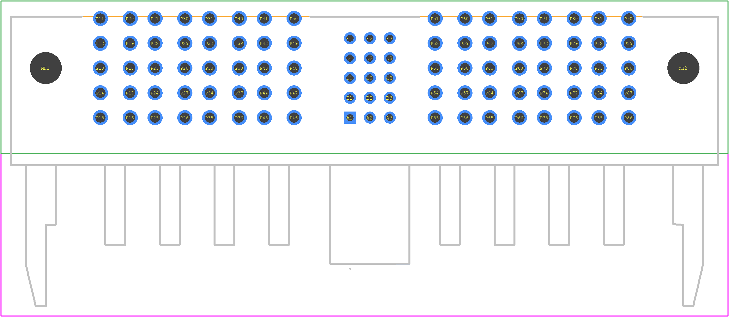 46437-9324 - Molex PCB footprint - Other - Other - 46437-9324-2