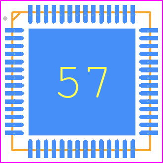 CC3501ENJARSHR - Texas Instruments PCB footprint - Quad Flat No-Lead - Quad Flat No-Lead - RSH0056G