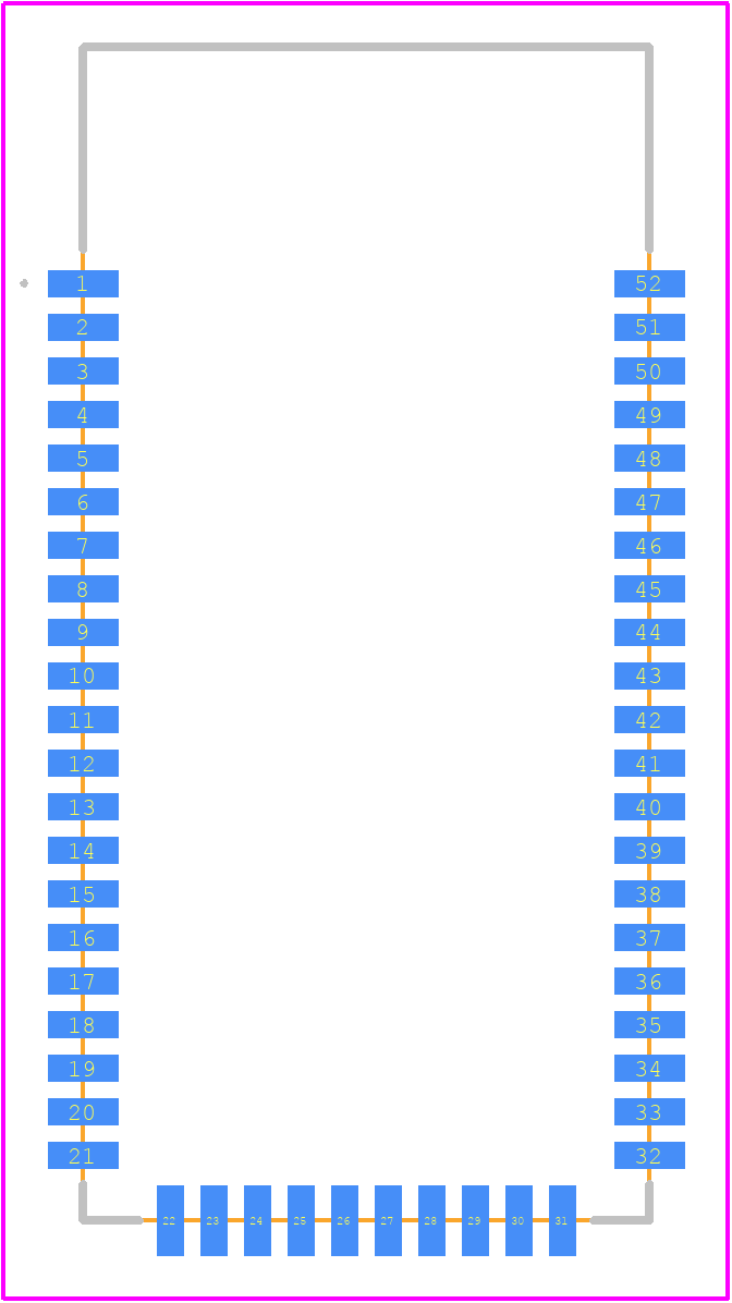 FSC-BT1038A - Feasycom PCB footprint - Other - Other - 26.9 x 13 x 2.2mm