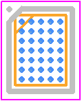 LT8349AACBZ-R7 - Analog Devices PCB footprint - BGA - BGA - CB-35-4 35-BALL (1.845mm × 2.545mm × 0.455mm)