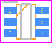 T1016H - FM Industries PCB footprint - SOT23 (6-Pin) - SOT23 (6-Pin) - SOT23-6