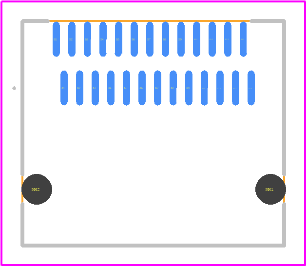 10098870-1102LF - Amphenol PCB footprint - Other - Other - 10098870-1102LF-1
