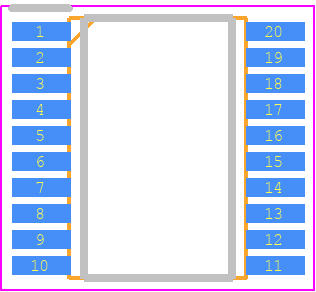 MC74LCX373DTR2G-Q - onsemi PCB footprint - Small Outline Packages - Small Outline Packages - TSSOP−20 WB CASE 948E ISSUE D