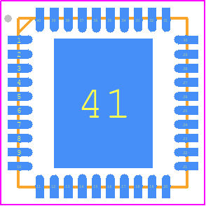 SI32185-A-FMR - Skyworks PCB footprint - Quad Flat No-Lead - Quad Flat No-Lead - 40-Pin QFN Package
