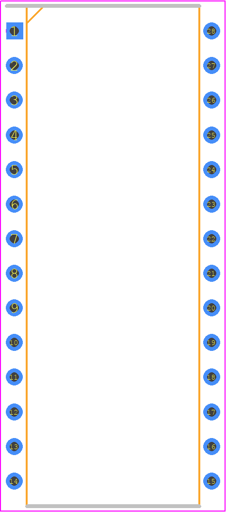 SC8560 - Hangzhou Silan Microelectronics PCB footprint - Dual-In-Line Packages - Dual-In-Line Packages - sdip28-400-1.778-26