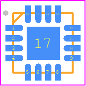 ADL5565AXPZ-WP - Analog Devices PCB footprint - Quad Flat No-Lead - Quad Flat No-Lead - (CP-16-27)