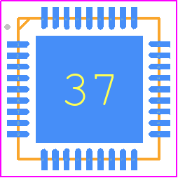 DSPIC33AK128MPS303T-E/M7 - Microchip PCB footprint - Quad Flat No-Lead - Quad Flat No-Lead - 36-Lead Very Thin Plastic Quad Flat, No Lead Package (M7) - 5x5x0.9 mm Body [VQFN]