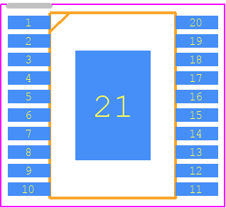 CGHV27060MP - MACOM PCB footprint - Small Outline Packages - Small Outline Packages - SSOP - 20_2025-1.1