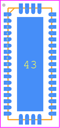 PI3WVR13412A - Diodes Incorporated PCB footprint - Quad Flat No-Lead - Quad Flat No-Lead - 42-TQFN (9x3.5)----T