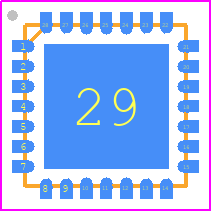STM32G081GBU6 - STMicroelectronics PCB footprint - Quad Flat No-Lead - Quad Flat No-Lead - UFQFPN28