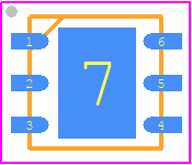 TMF0020DRPR - Texas Instruments PCB footprint - Small Outline No-lead - Small Outline No-lead - DRP (S-PVSON-N6)