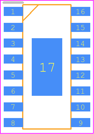 cs3808eo - SEMICO PCB footprint - Small Outline Packages - Small Outline Packages - SOP-16