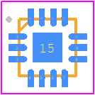 TGL2209-SM - Qorvo PCB footprint - Quad Flat No-Lead - Quad Flat No-Lead - QFN-14