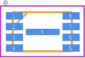 GD25WQ16EEIGR - GigaDevice Semiconductor (HK) Limited PCB footprint - Small Outline No-lead - Small Outline No-lead - USON8