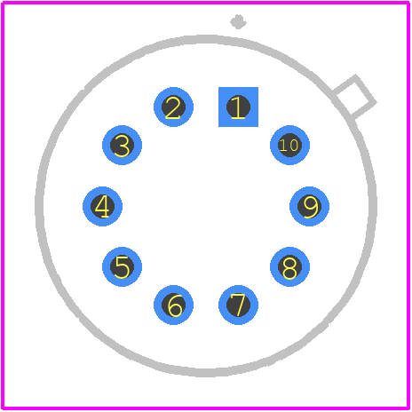 AD534JH - Analog Devices PCB footprint - Other - Other - 10-Pin Metal Header Package [TO-100] (H-10)