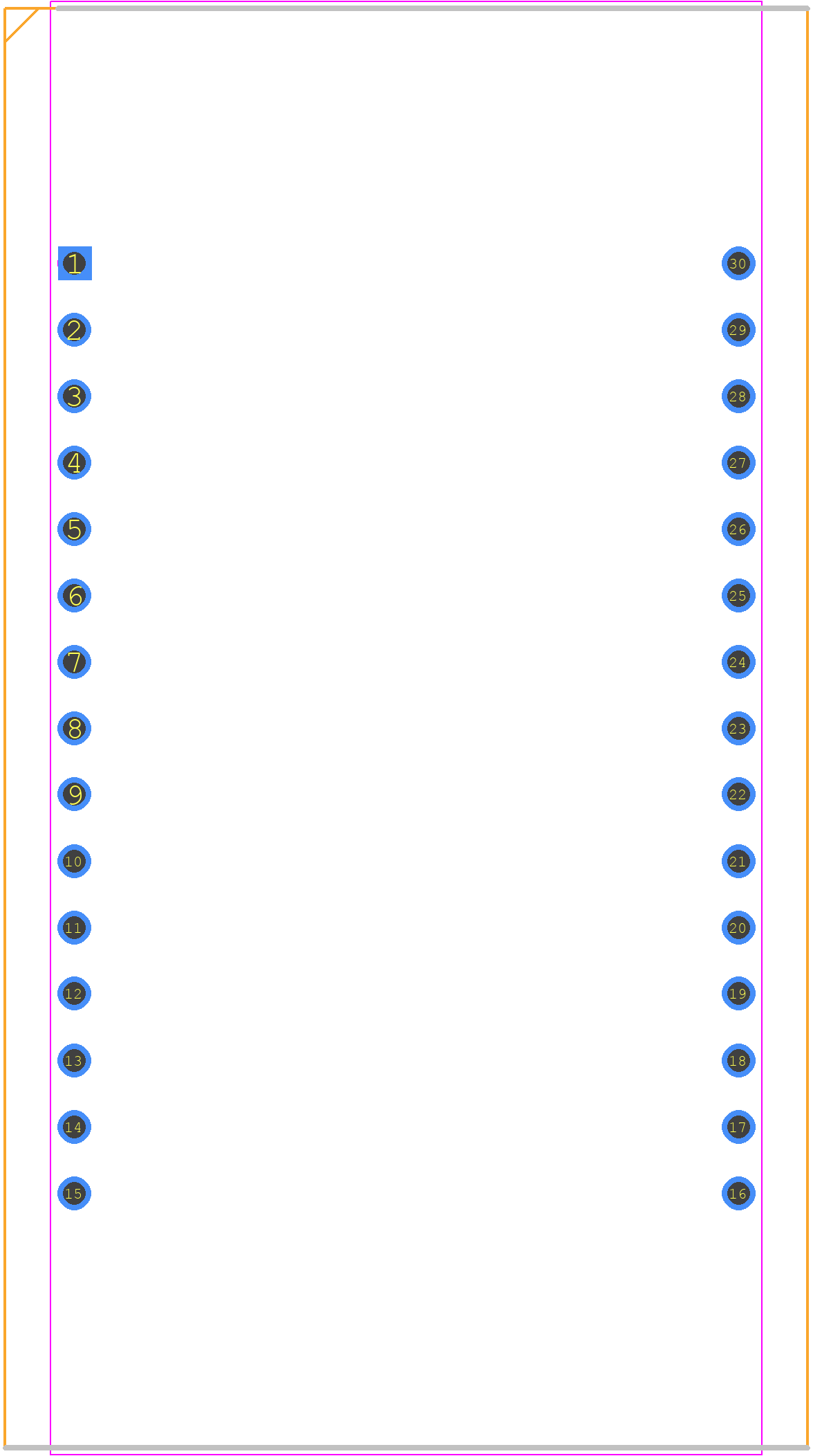 ESP32-DevKitC-32UE - Espressif Systems PCB footprint - Dual-In-Line Packages - Dual-In-Line Packages - MODULE_ESP32-DIP-30