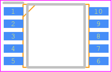 NVMJST2D8N08XTXG - onsemi PCB footprint - Small Outline Packages - Small Outline Packages - TCPAK10 5.1x7.5, 1.0P CASE 760AG ISSUE D