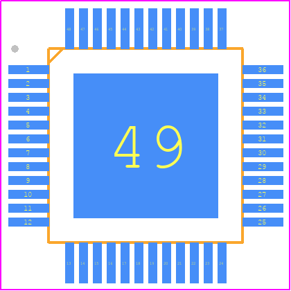 MFS2633HMDAHAD - NXP PCB footprint - Quad Flat Packages - Quad Flat Packages - SOT1571-6...