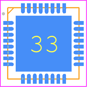 CY8C4127LCE-HV413 - Infineon PCB footprint - Quad Flat No-Lead - Quad Flat No-Lead - 32-Pin QFN with wettable flank (6.0 × 6.0 × 1 mm..