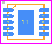 BH67172NUX-GE2 - ROHM Semiconductor PCB footprint - Small Outline No-lead - Small Outline No-lead - VSON010X3030