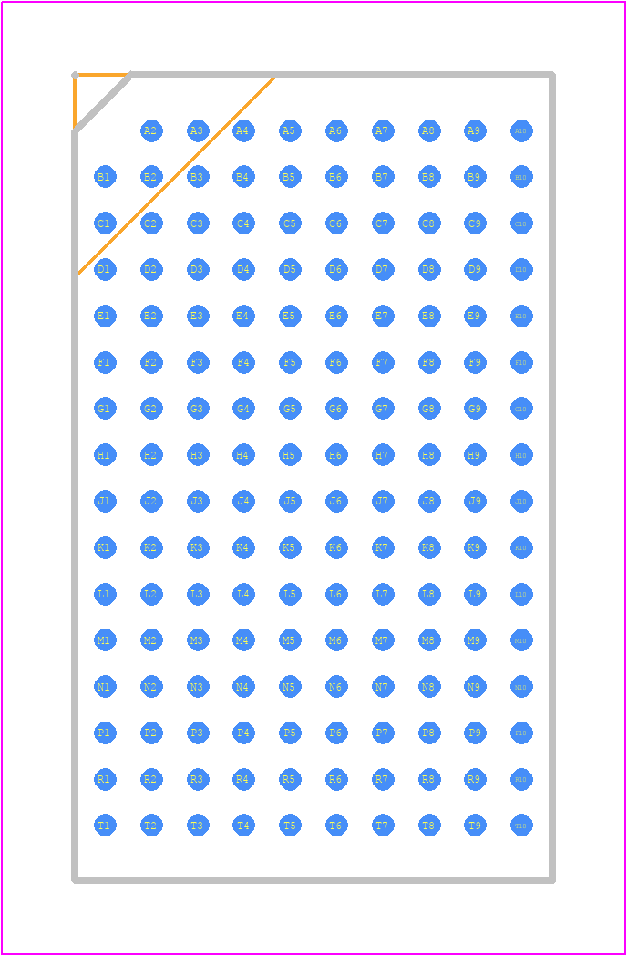 W78M32VP-110BM - MERCURY PCB footprint - BGA - BGA - 159PBGA (PLASTIC BALL GRID ARRAY)