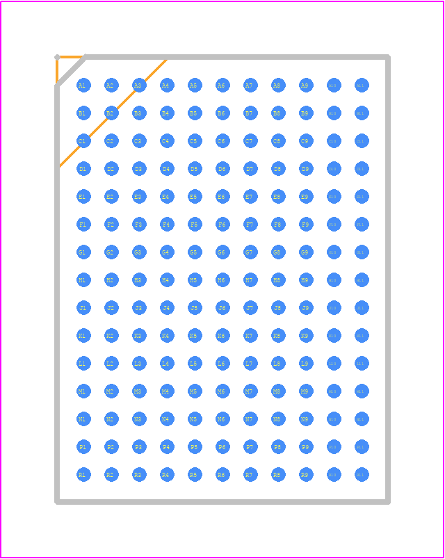 RHM4900IY-CSL - Analog Devices PCB footprint - BGA - BGA - BGA Package 165-Lead (16mm × 11.9mm × 3.32mm)