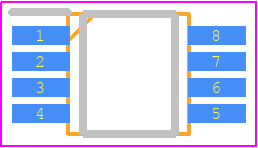 LTC4300A-3IMS8#PBF - Analog Devices PCB footprint - Small Outline Packages - Small Outline Packages - MS8 Package 8-Lead Plastic MSOP