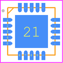 TGA2611-SM - Qorvo PCB footprint - Quad Flat No-Lead - Quad Flat No-Lead - 20QFN