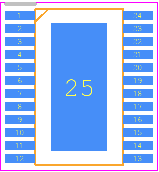 DRV81242QPWPRQ1 - Texas Instruments PCB footprint - Small Outline Packages - Small Outline Packages - PWP0024T
