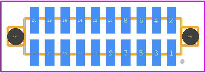 SFML-110-02-S-D-A-K - SAMTEC PCB footprint - Other - Other - SFML-110-02-S-D-A-K-2