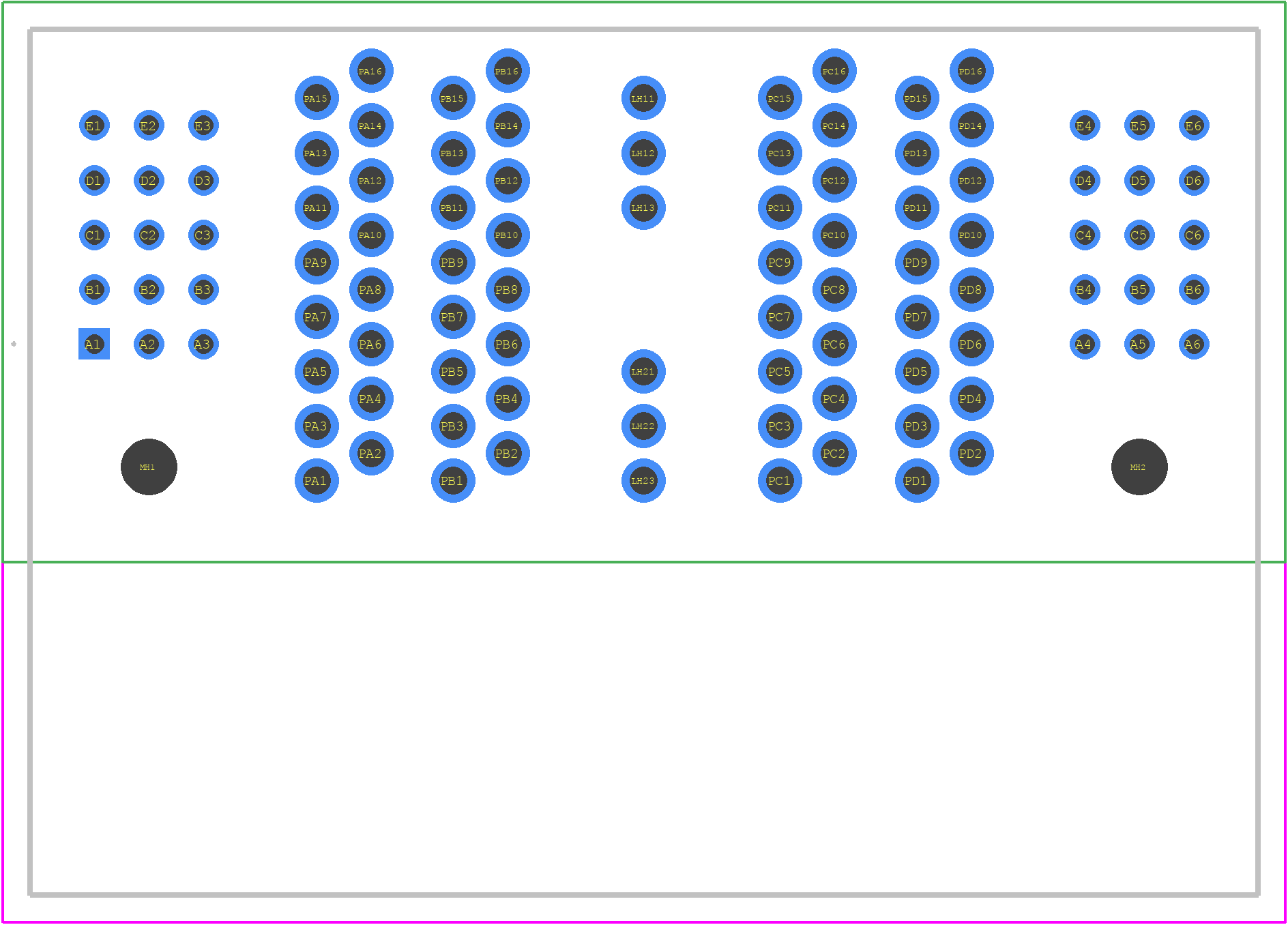 2204441-1 - TE Connectivity PCB footprint - Other - Other - 2204441-1-4