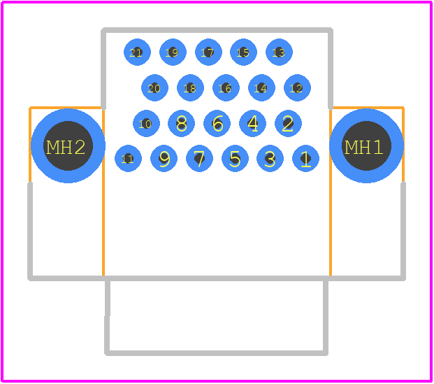NK-2E2-021-325-TH00 - Molex PCB footprint - Other - Other - NK-2E2-021-325-TH00-2