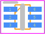 USBUF01W6 - STMicroelectronics PCB footprint - SOT23 (6-Pin) - SOT23 (6-Pin) - SOT323-6L_1