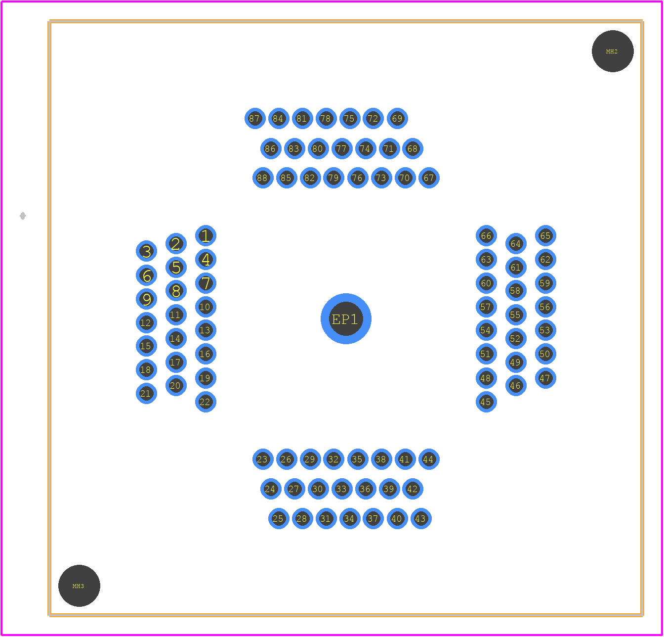 288-4205-01 - 3M PCB footprint - Other - Other - 288-4205-01-1