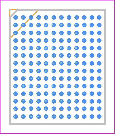 88E2010-A1-BUS4I000 - Marvell PCB footprint - BGA - BGA - 168-pin 10 mm x 12 mm HFCBGA
