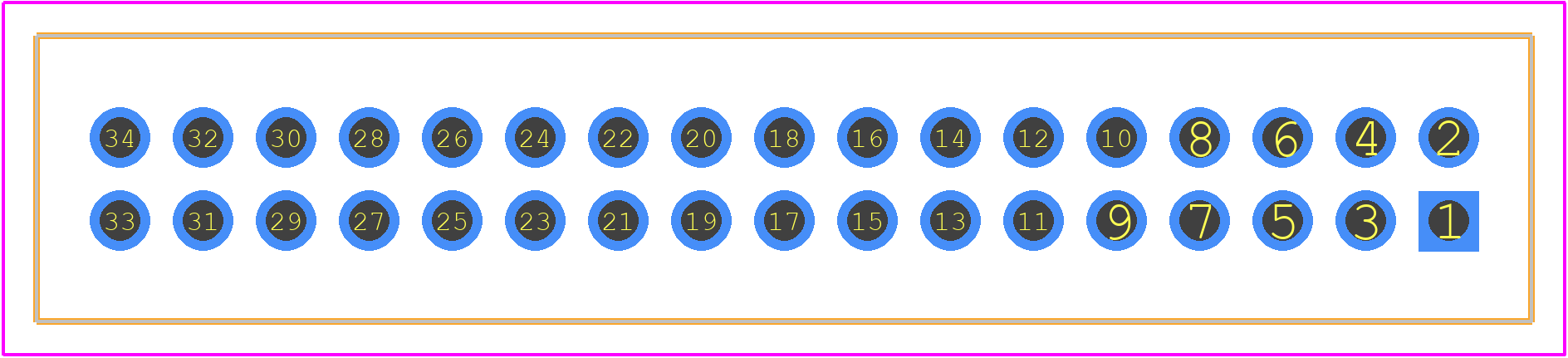 DF1B-34DP-2.5DSA(01) - Hirose PCB footprint - Other - Other - DF1B-34DP-2.5DSA(01)-2