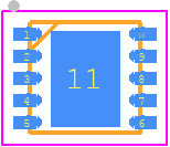 MIC4605-1YMT-TR - Microchip PCB footprint - Small Outline No-lead - Small Outline No-lead - MIC4605-1YMT-TR