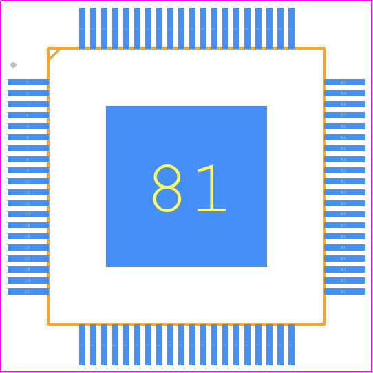 SPC572L64F2BC6AR - STMicroelectronics PCB footprint - Quad Flat Packages - Quad Flat Packages - FQEN 80
