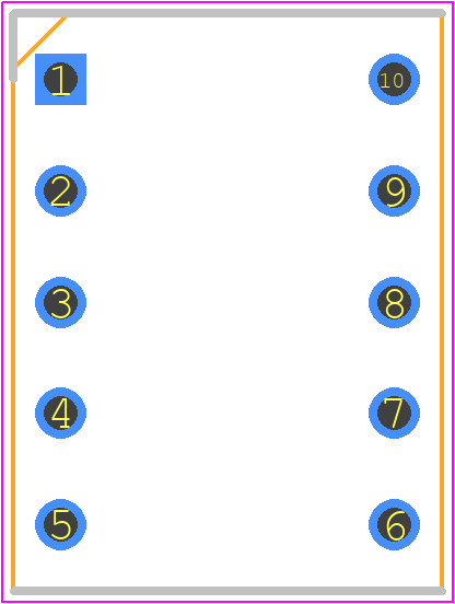 LAP-401DD - ROHM Semiconductor PCB footprint - Dual-In-Line Sockets - Dual-In-Line Sockets - DIP-10-