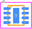 CM1693-04DE - onsemi PCB footprint - Small Outline No-lead - Small Outline No-lead - UDFN8 1.7X1.35, 0.4P CASE 517BC-01