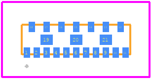 ESD7008MUTAG - onsemi PCB footprint - Other - Other - UDFN18, 5.5x1.5, 0.5P