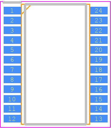 LB11988V-TLM-E - onsemi PCB footprint - Small Outline Packages - Small Outline Packages - SSOP24J(275mil)