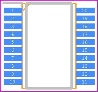 LB1843V-TLM-E - onsemi PCB footprint - Small Outline Packages - Small Outline Packages - SSOP20 (225mil) CASE 565N ISSUE A