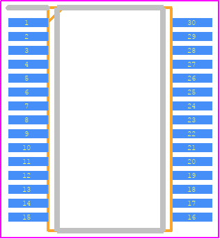LC717A00AJ-AH - onsemi PCB footprint - Small Outline Packages - Small Outline Packages - SSOP30(225MIL) 3421