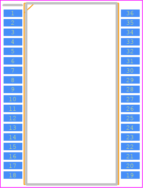 LC75844M-TLM-E - onsemi PCB footprint - Small Outline Packages - Small Outline Packages - MFP36SDJ(375mil)