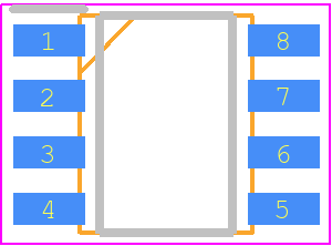 LE25U20AMB-AH - onsemi PCB footprint - Small Outline Packages - Small Outline Packages - SOP8K(200mil) 3398