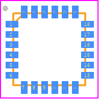 LV5609LP-E - onsemi PCB footprint - Quad Flat No-Lead - Quad Flat No-Lead - VCT24 3322