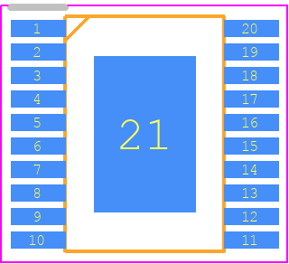 LV8760T-TLM-E - onsemi PCB footprint - Small Outline Packages - Small Outline Packages - TSSOP20 4.4x6.5 / TSSOP20J (225 mil) CASE 948AZ ISSUE A