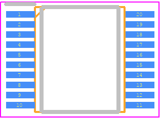 LV8804FV-TRM-H - onsemi PCB footprint - Small Outline Packages - Small Outline Packages - SSOP20J(225mil)