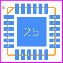LV8829LFQA-NH - onsemi PCB footprint - Quad Flat No-Lead - Quad Flat No-Lead - VQFN24N(4.0x4.0)
